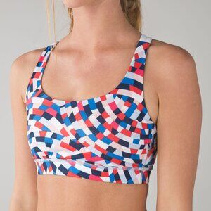 Lululemon Energy Bra Size 6 - Capoeira Multi / White